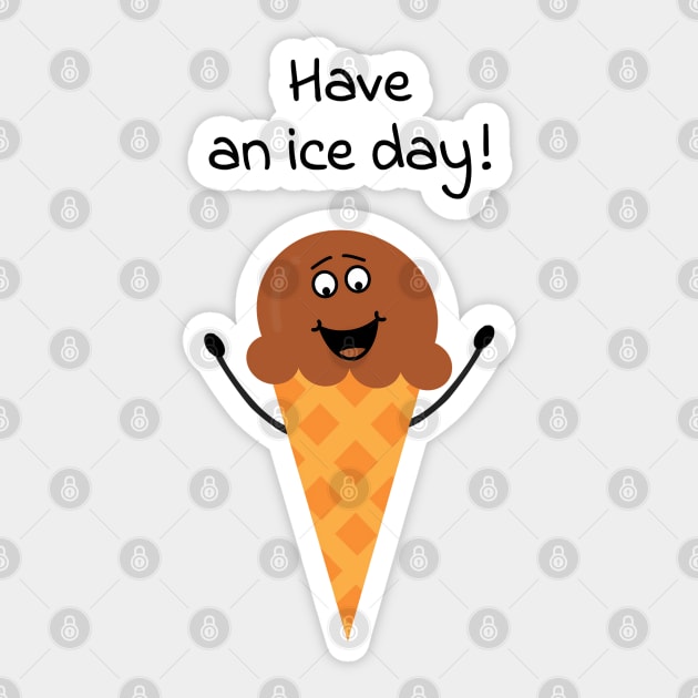 Have an ice day! - cute & funny summer pun Sticker by punderful_day